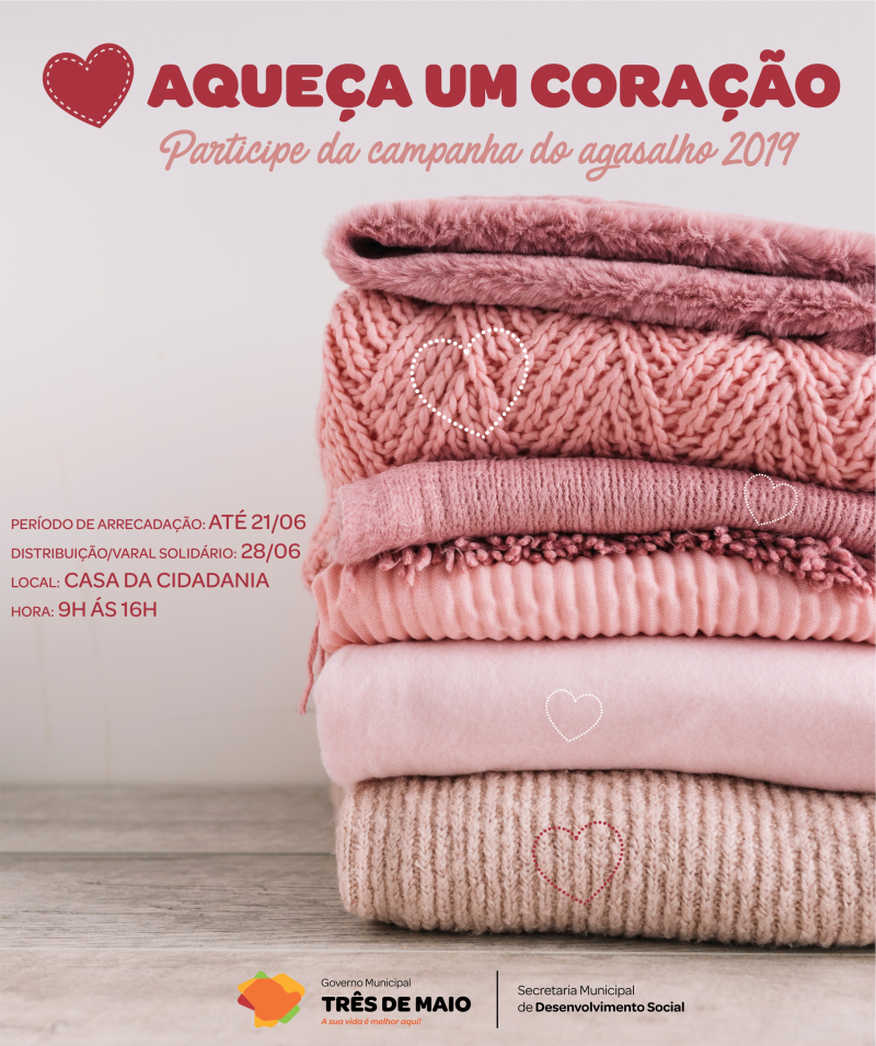 Campanha do Agasalho: colabore, doe e aqueça corações